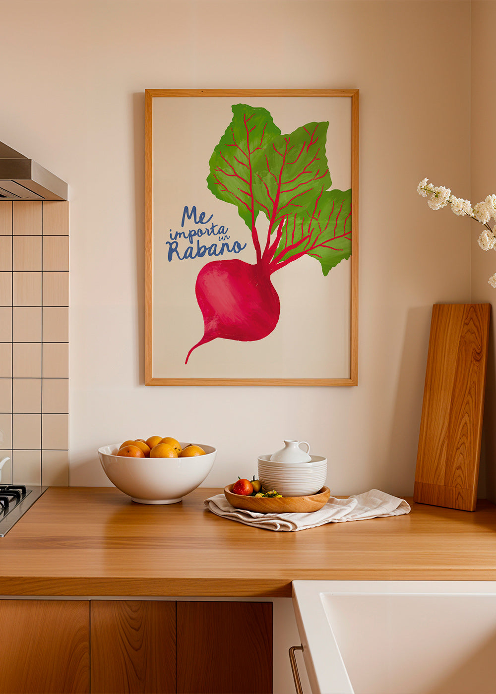 Keuken kunst illustratie van radijs