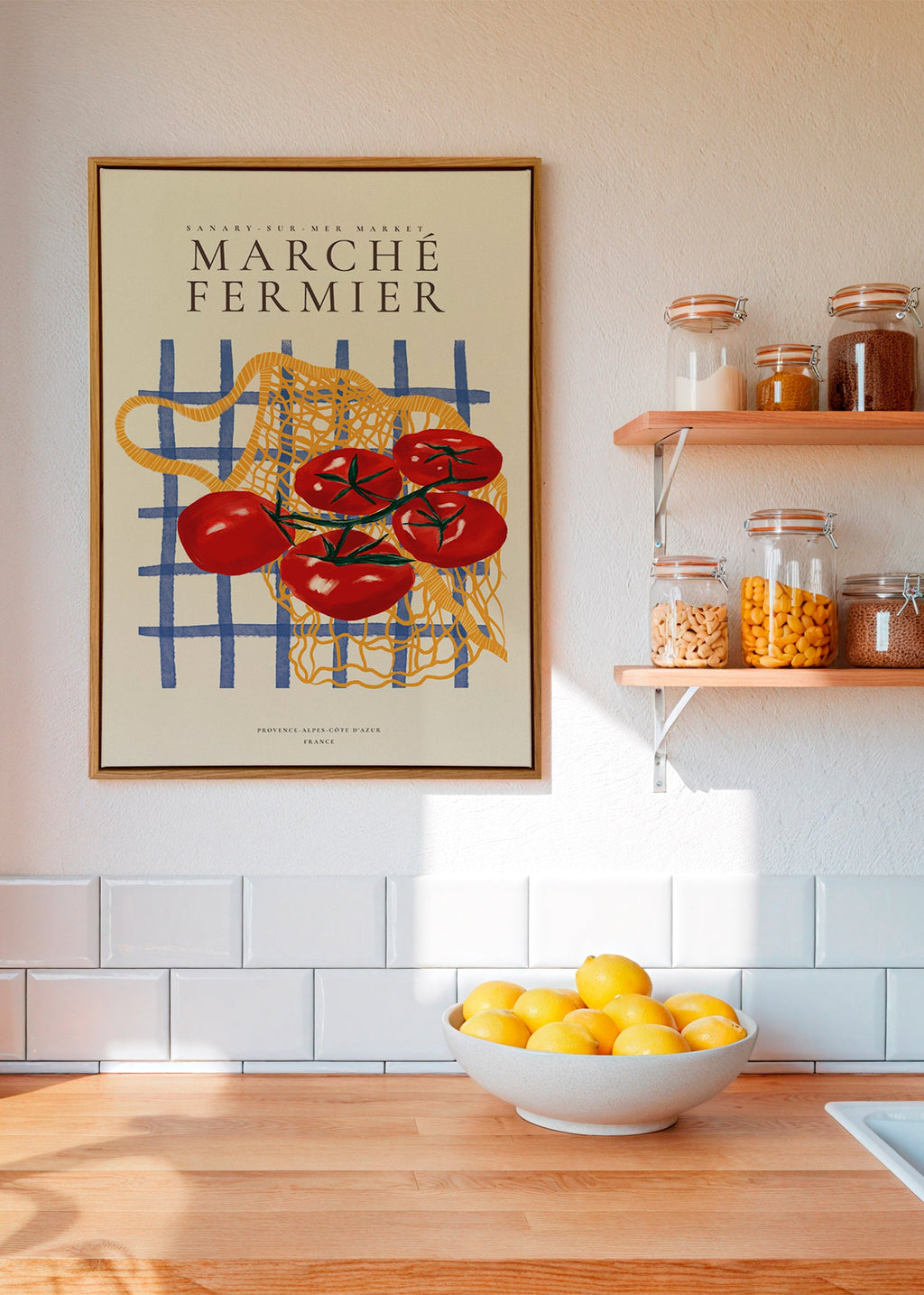 Keuken kunst tomaten in net