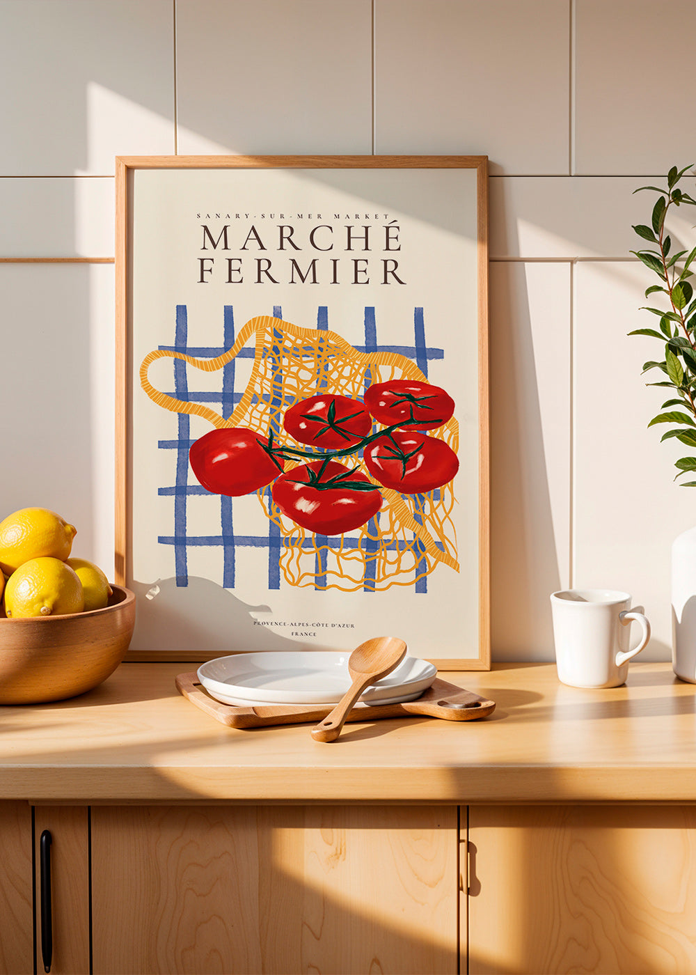 Keuken kunst tomaten in net