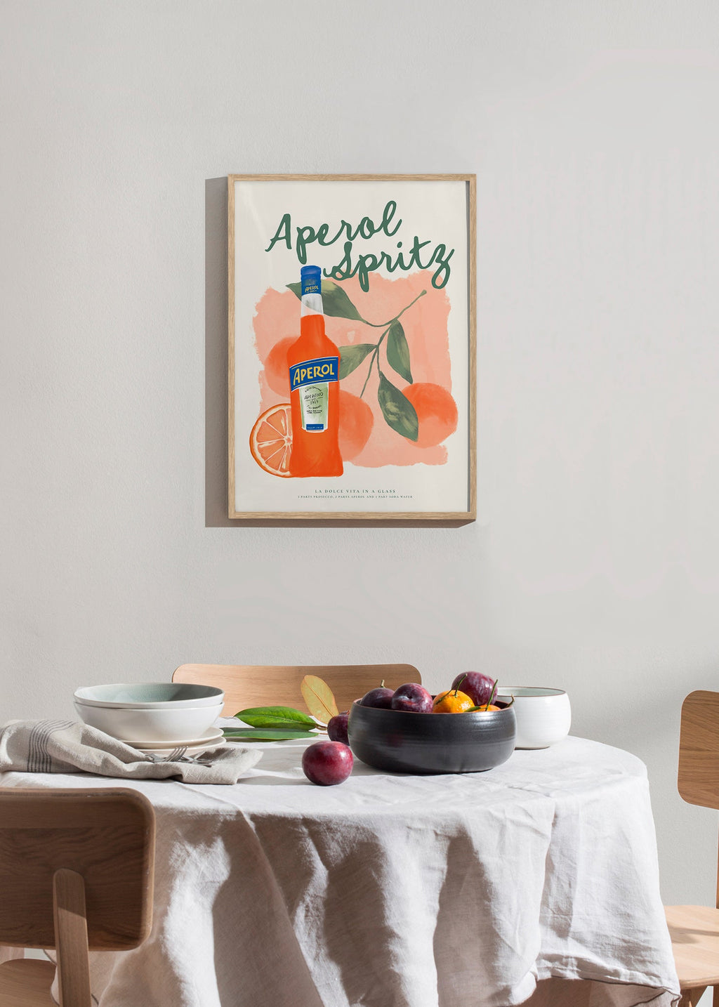 Keuken kunst Aperol Spritz fles met sinaasappels