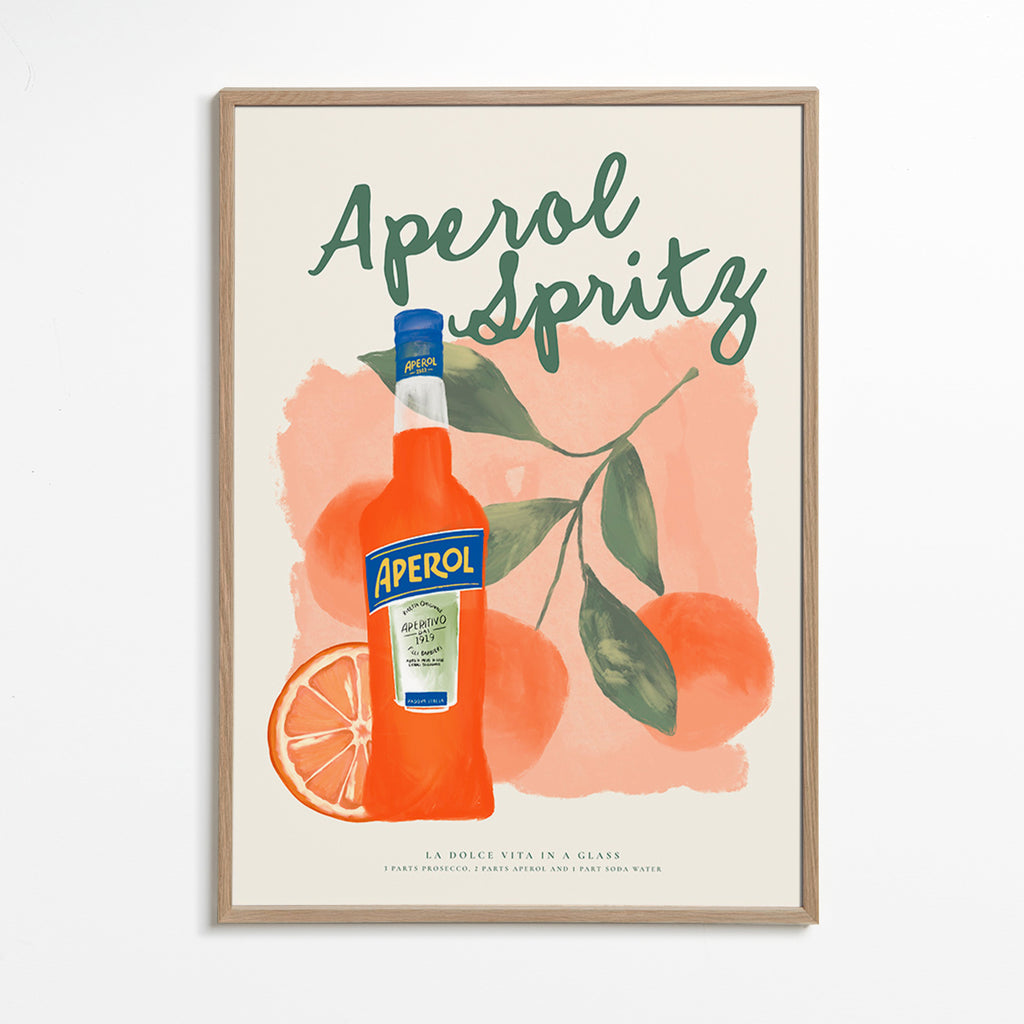 Keuken kunst Aperol Spritz fles met sinaasappels
