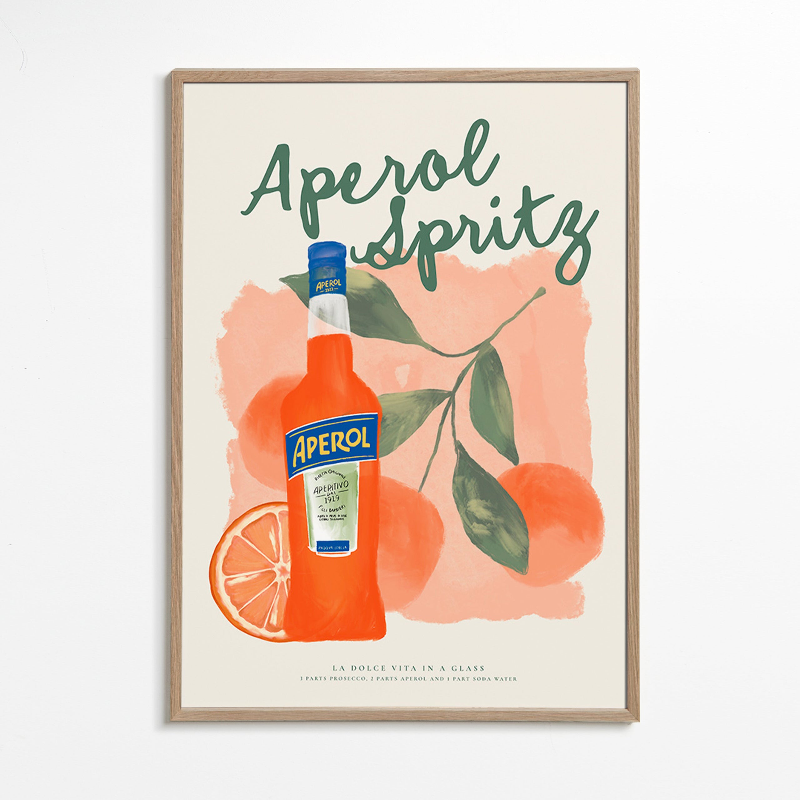 Keuken kunst Aperol Spritz fles met sinaasappels