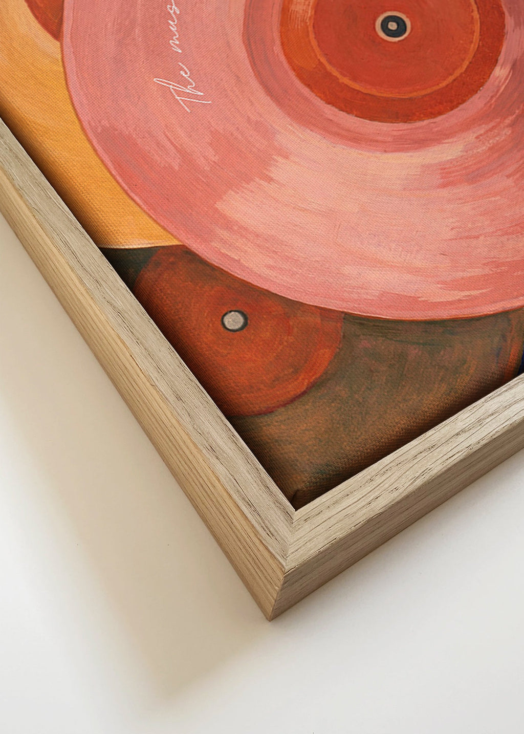 Roze vinylillustratie met draaitafelarm
