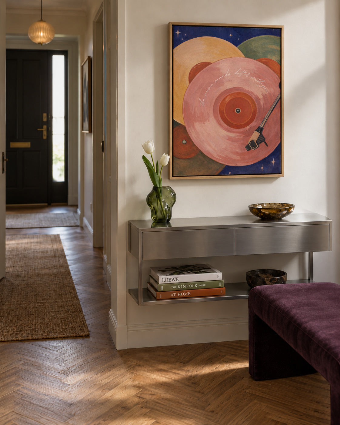 The Music Sounds Better with You - Framed canvas in an interior