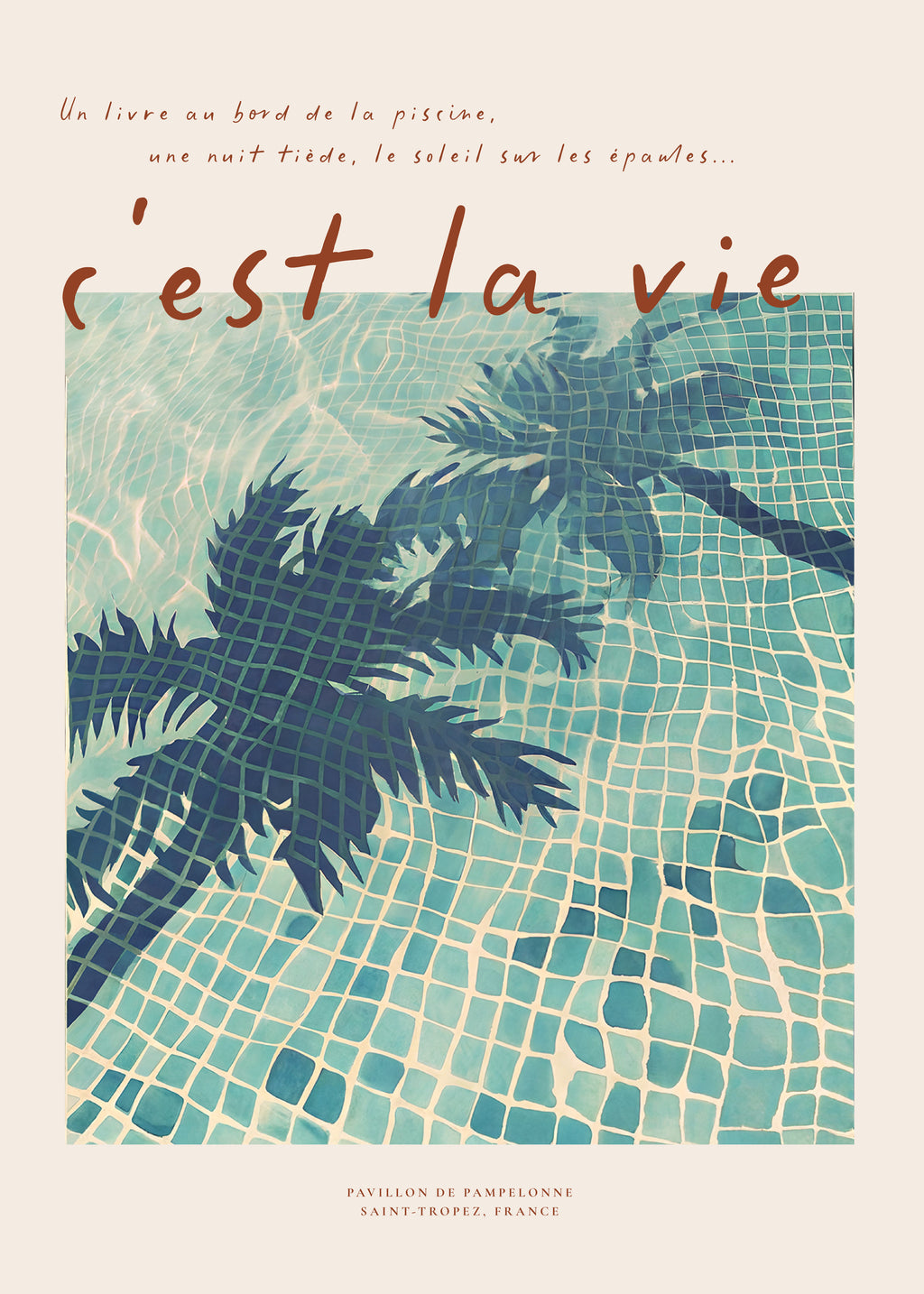 Poolside Reverie - Unframed art print