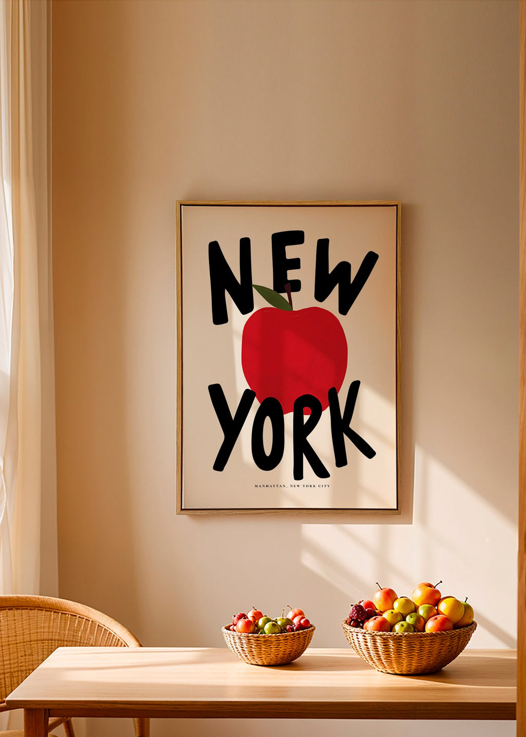 Keuken kunst New York rode appel