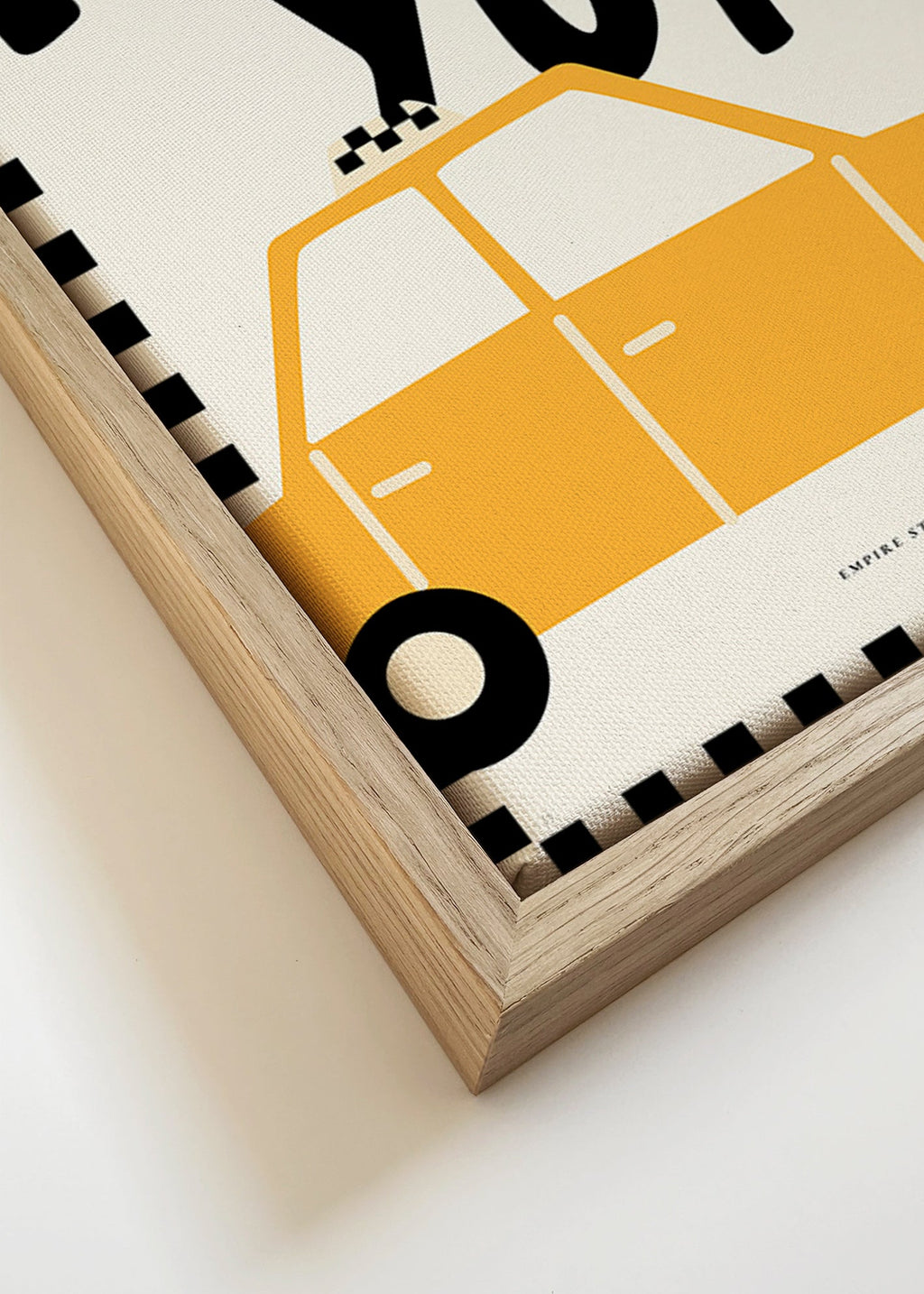 Reisposter New York taxi met stevige letters