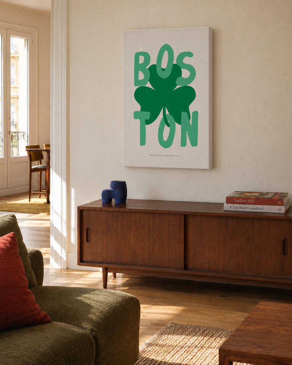 Boston - Unframed canvas in an interior
