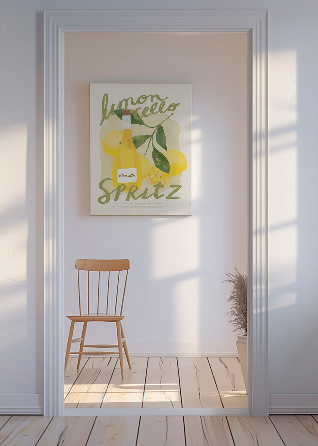 Keuken kunst Limoncello Spritz illustratie