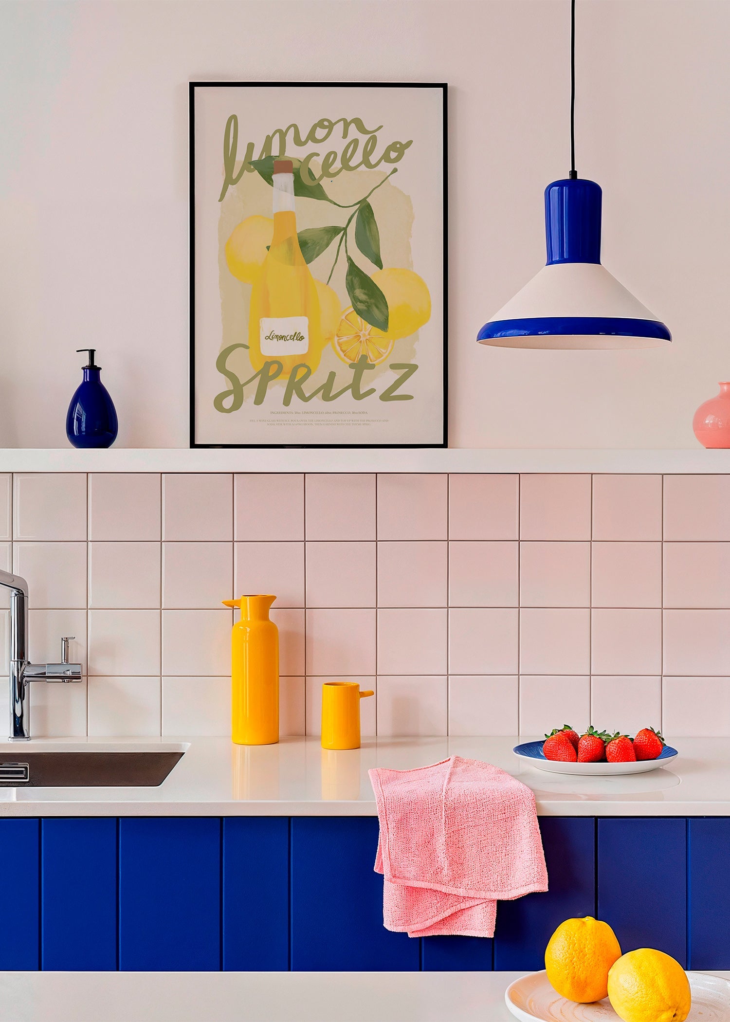Keuken kunst Limoncello Spritz illustratie