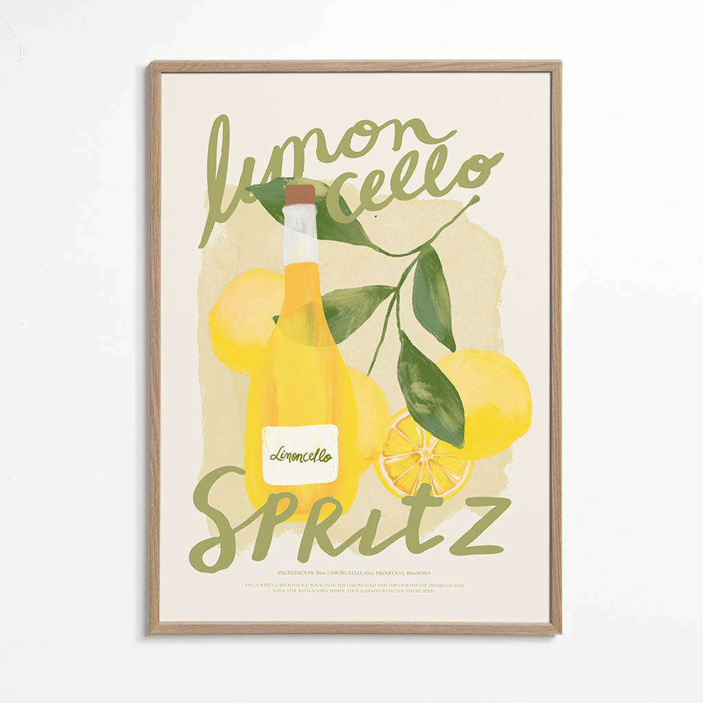 Keuken kunst Limoncello Spritz illustratie