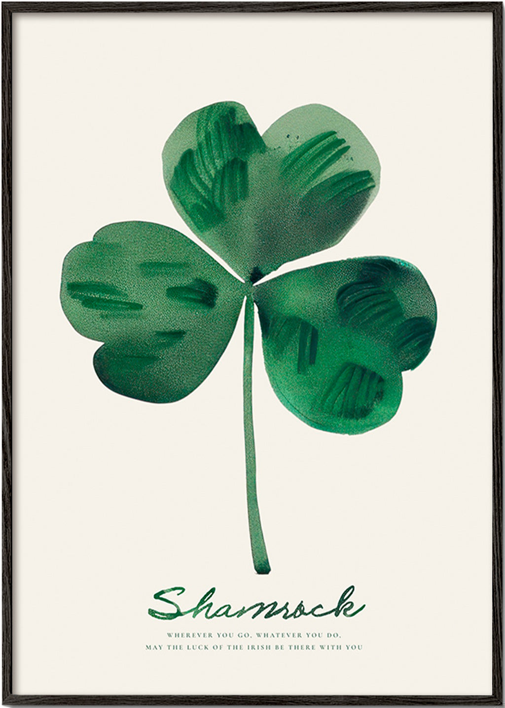 Botanische print Shamrock klaver aquarel