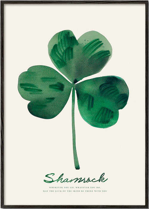 Botanische print Shamrock klaver aquarel
