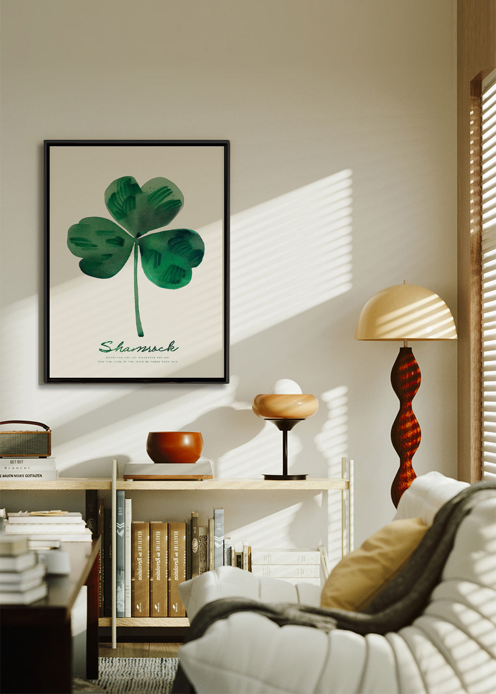 Botanische print Shamrock klaver aquarel