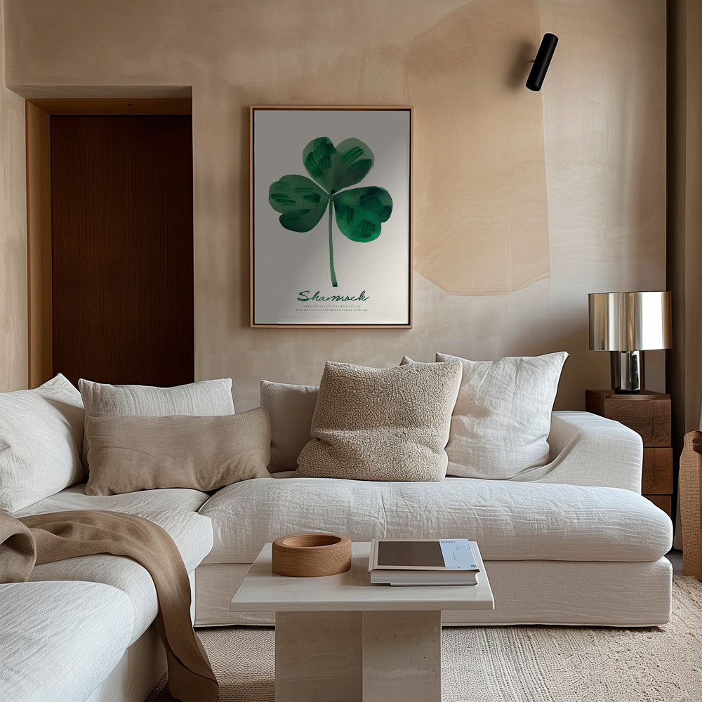 Botanische print Shamrock klaver aquarel