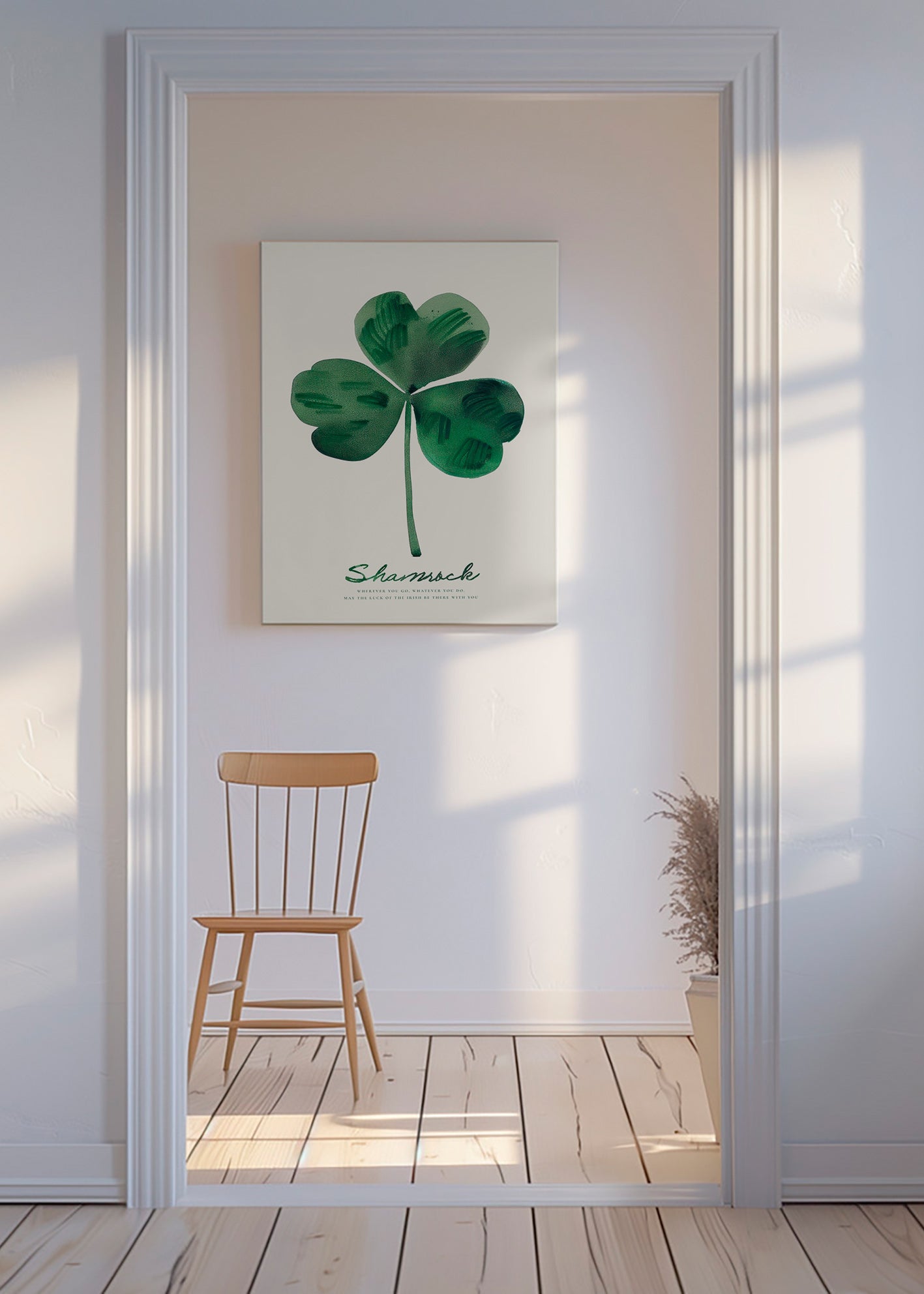 Botanische print Shamrock klaver aquarel
