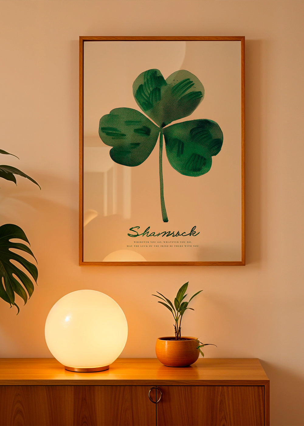 Botanische print Shamrock klaver aquarel