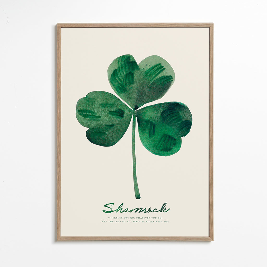 Botanische print Shamrock klaver aquarel