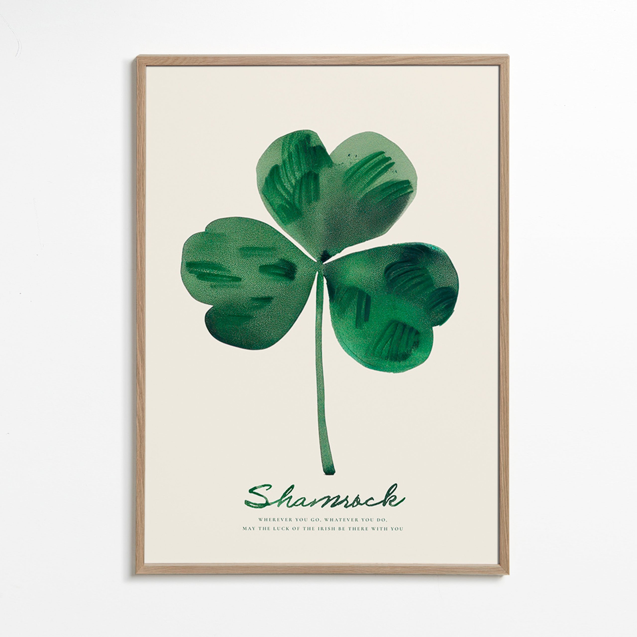 Botanische print Shamrock klaver aquarel