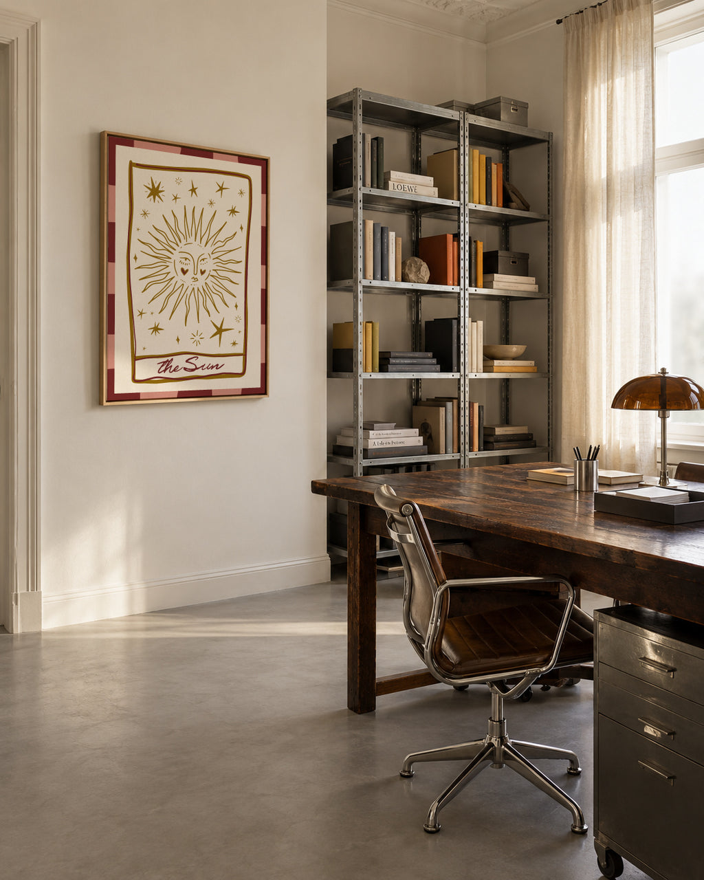The Sun - Framed canvas in an interior