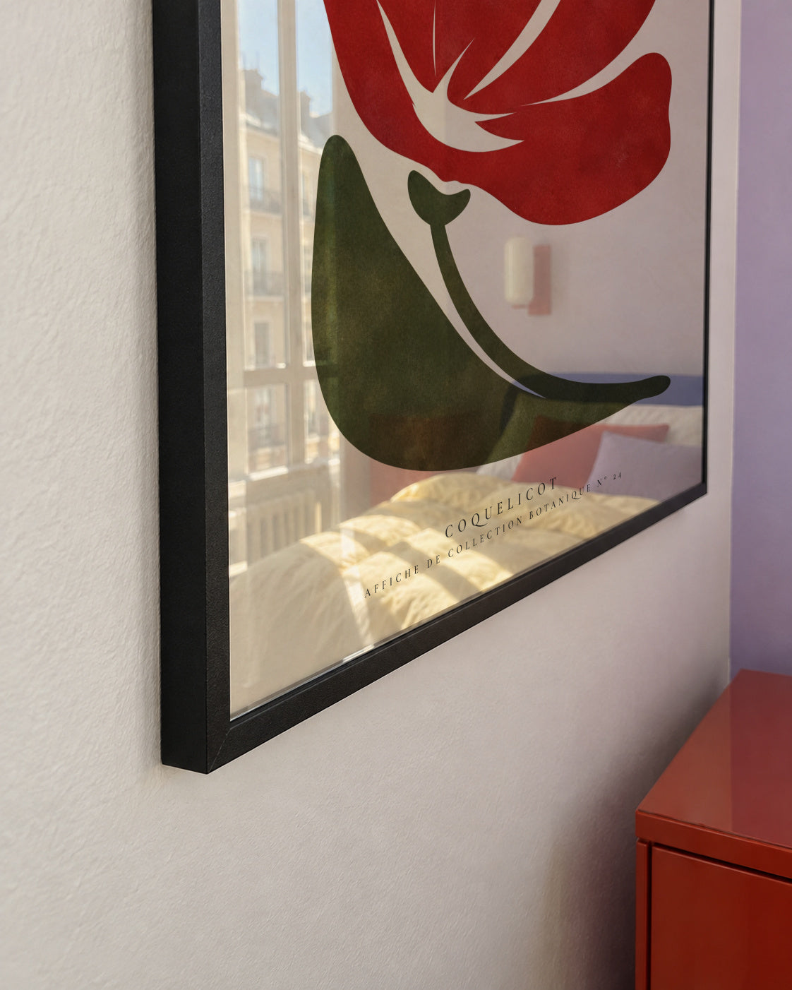 Red Poppy - Framed poster detail