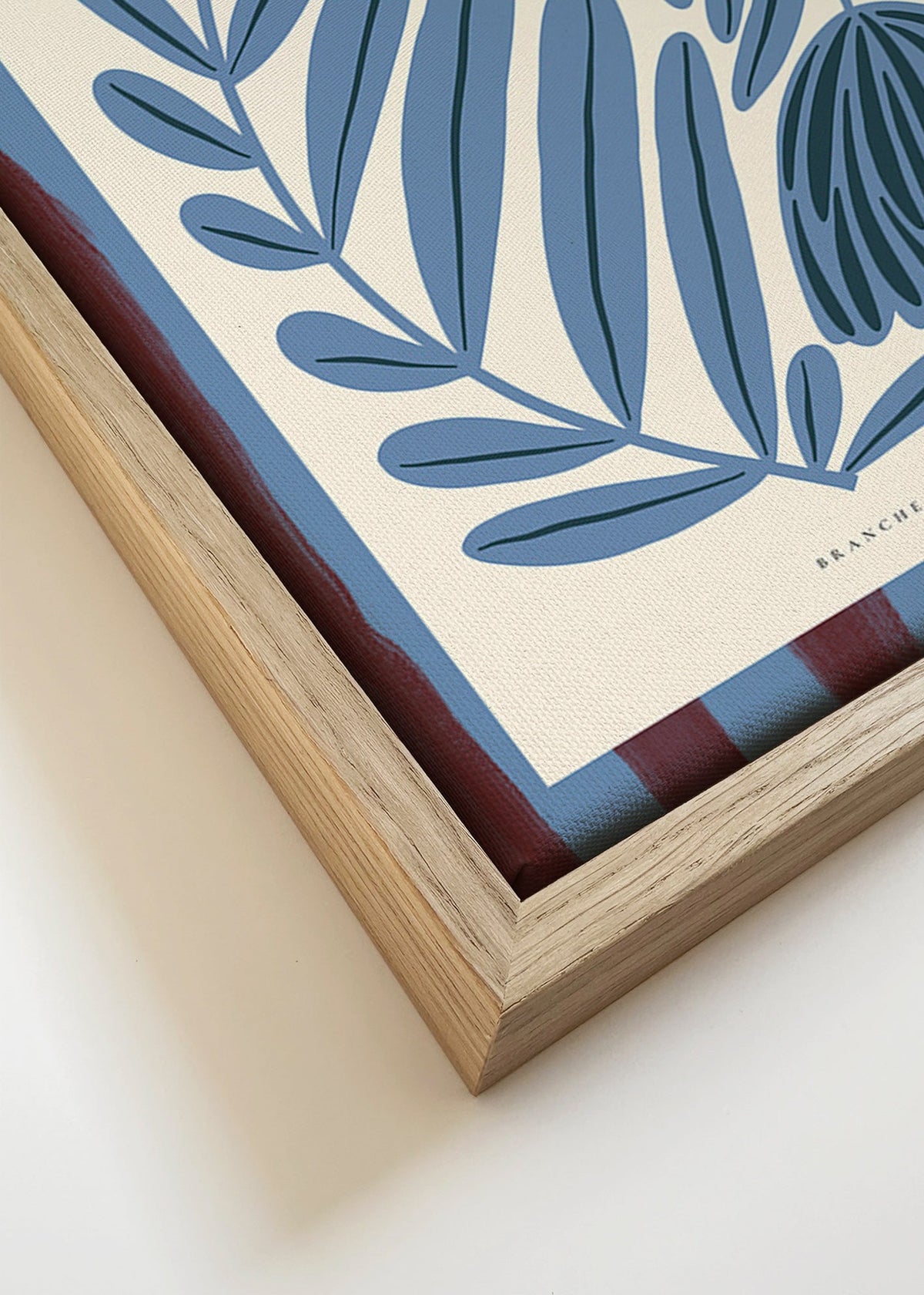Botanische poster: gestileerde blauwe acacia