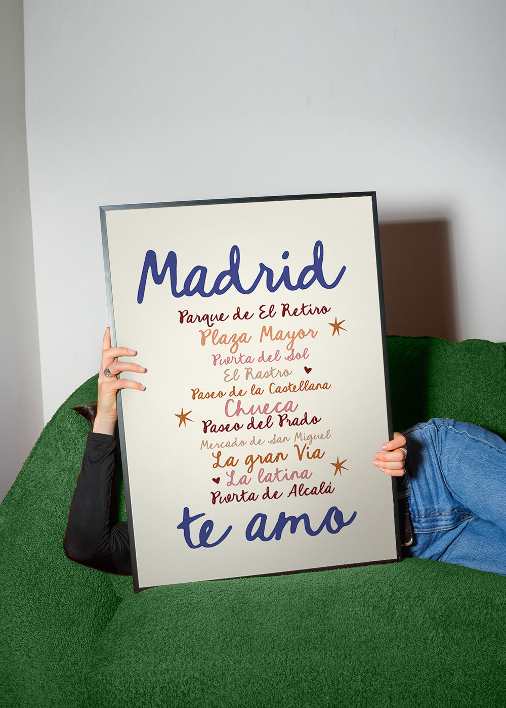 Reisposter Madrid opvallende typografie
