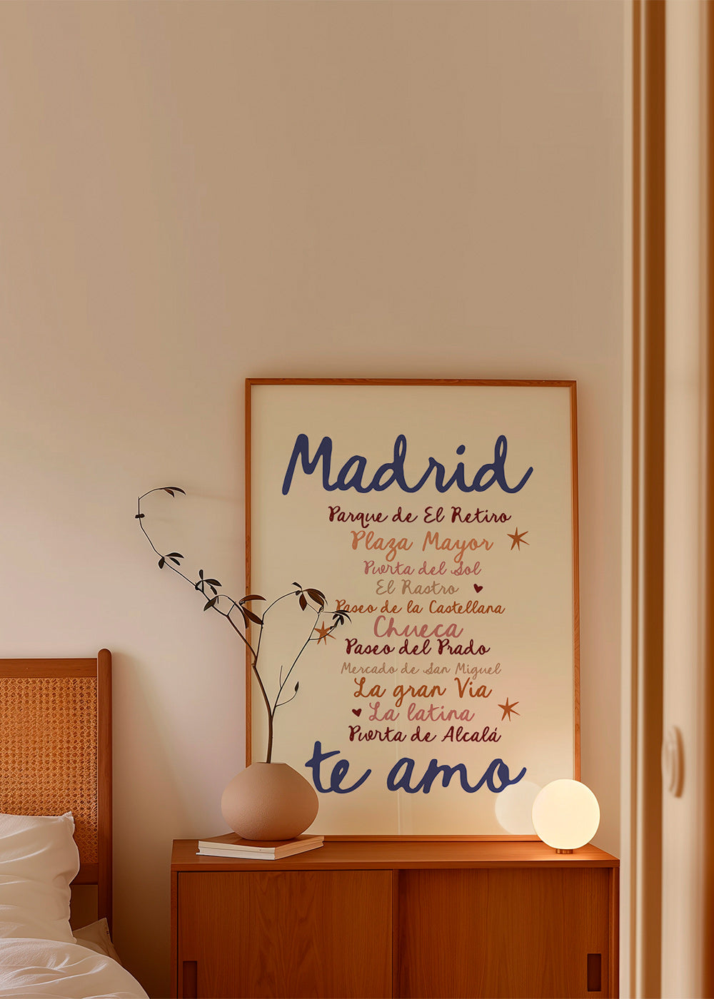 Reisposter Madrid opvallende typografie