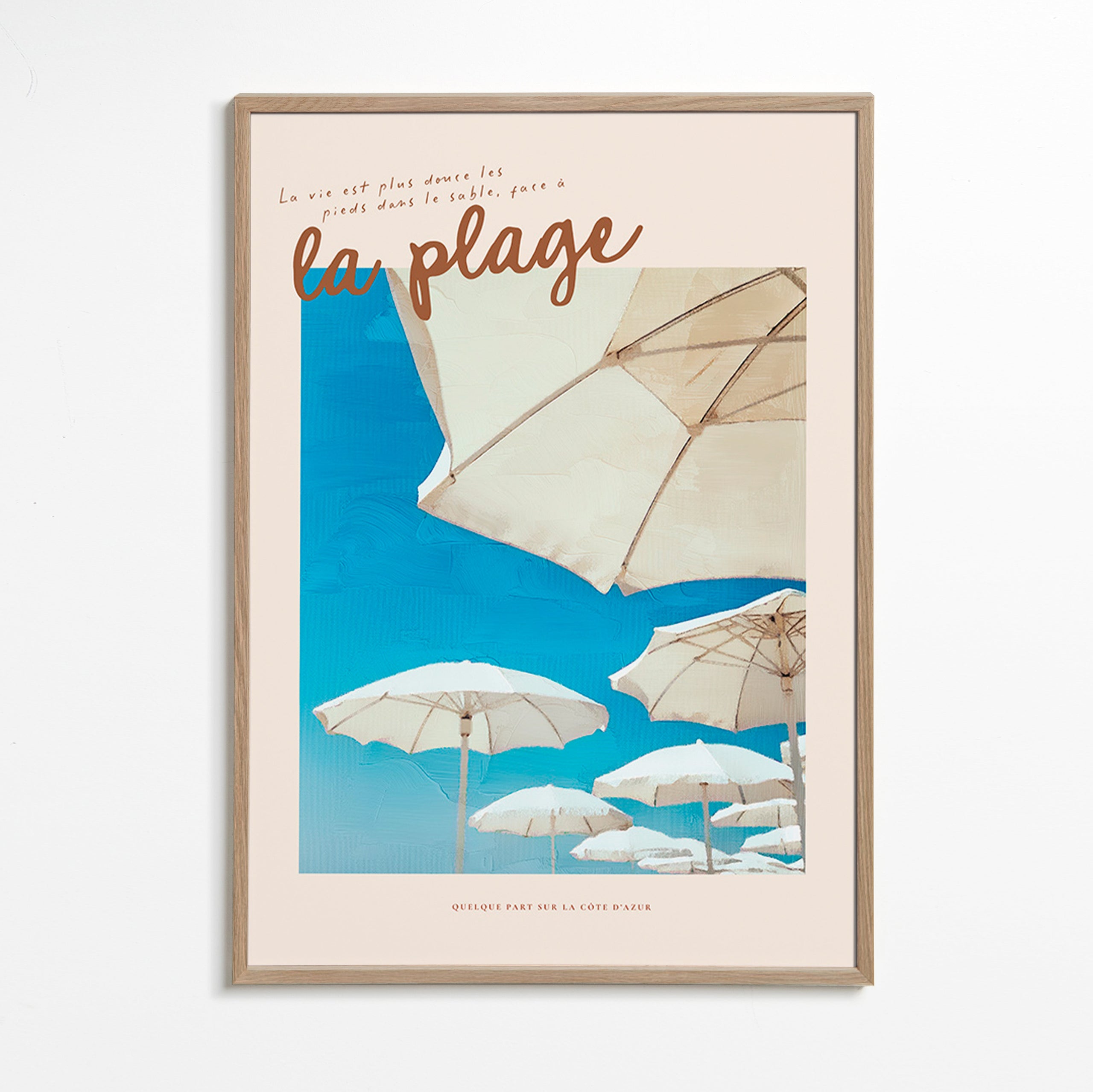 Kustlandschap met parasols