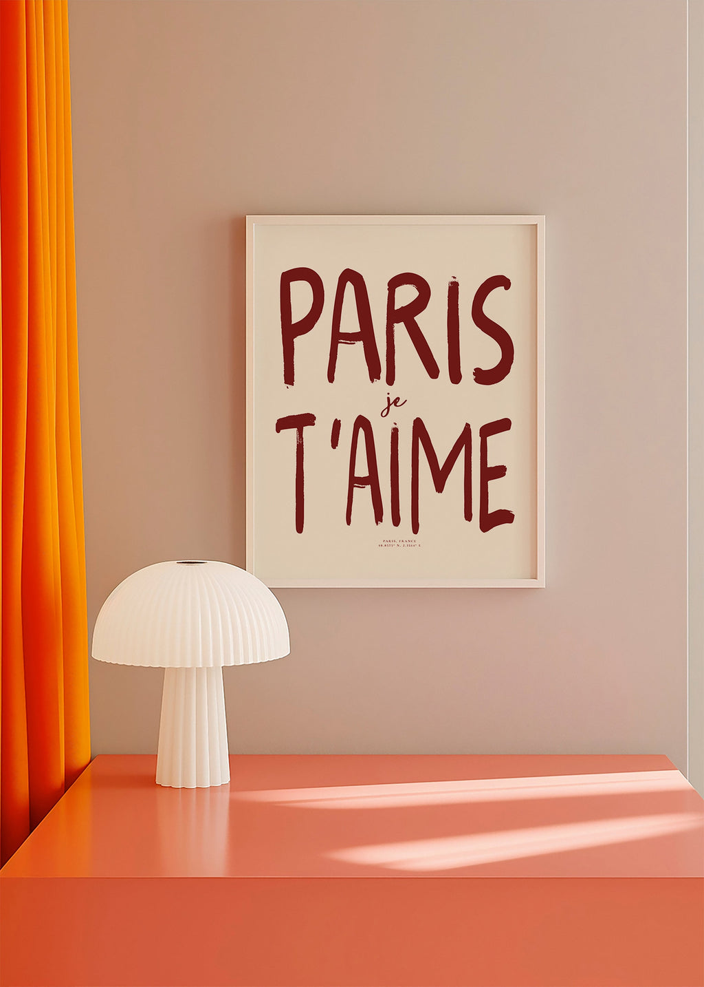 Reisposter met Parijs typografie