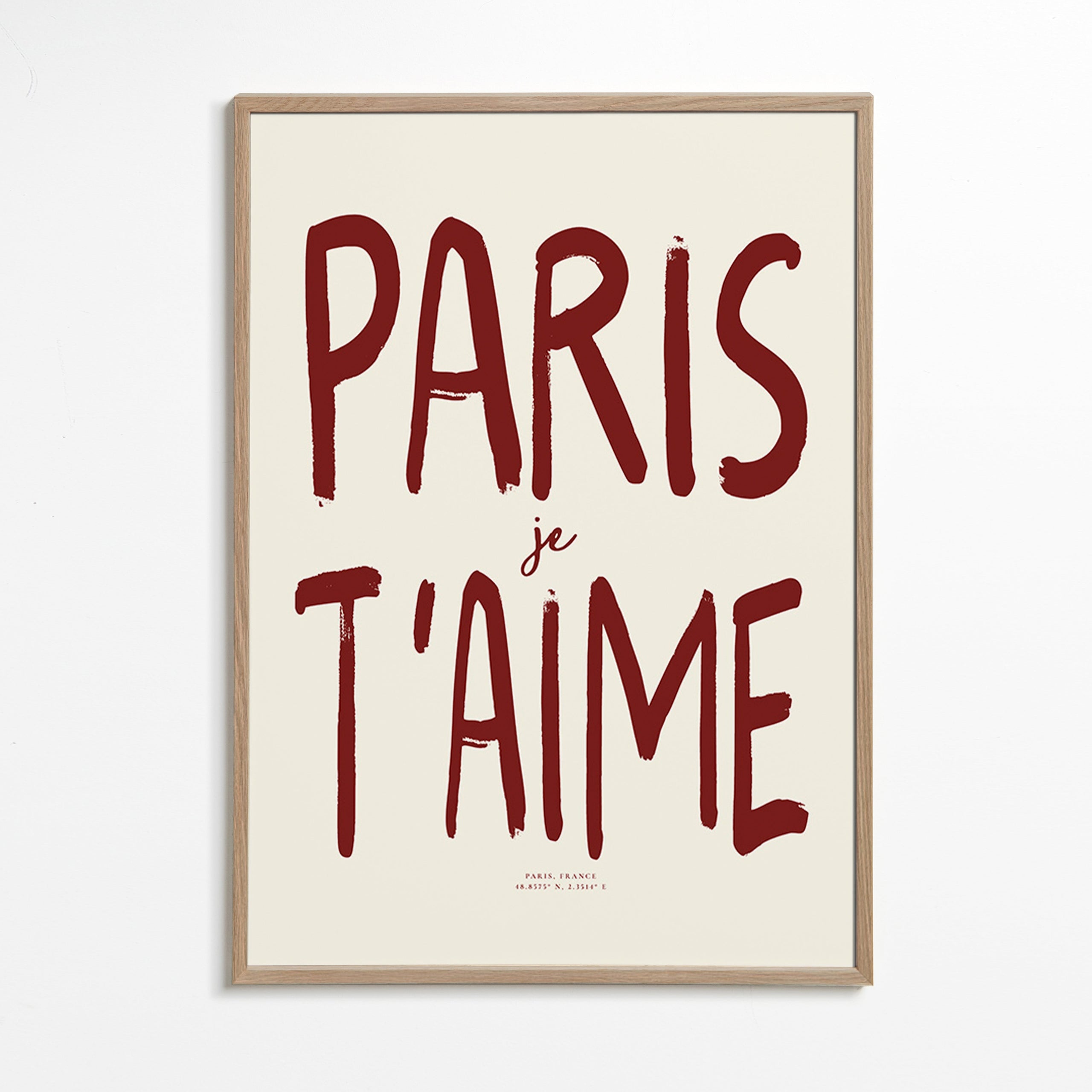 Reisposter met Parijs typografie