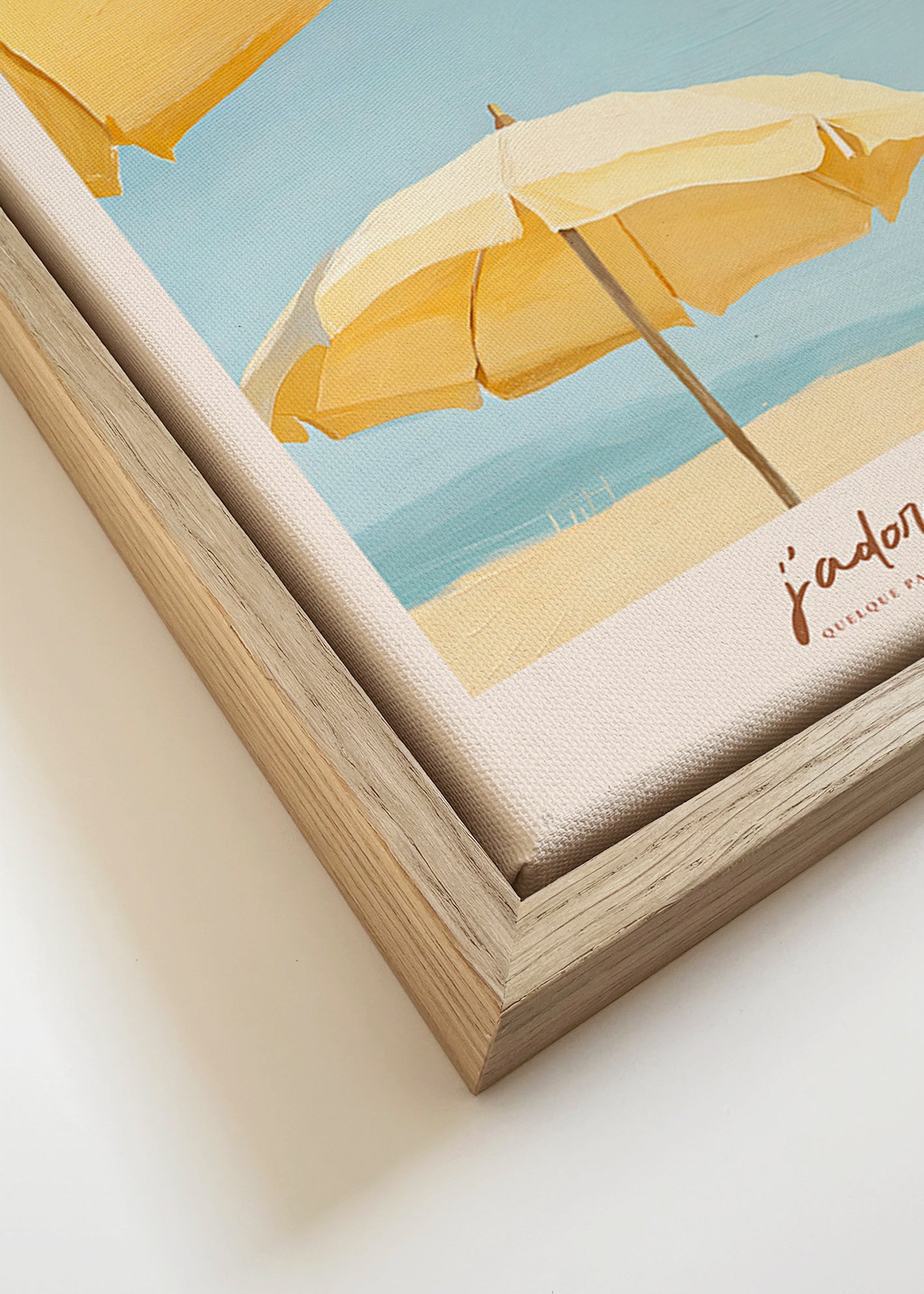 Landschap kunst met gele parasols