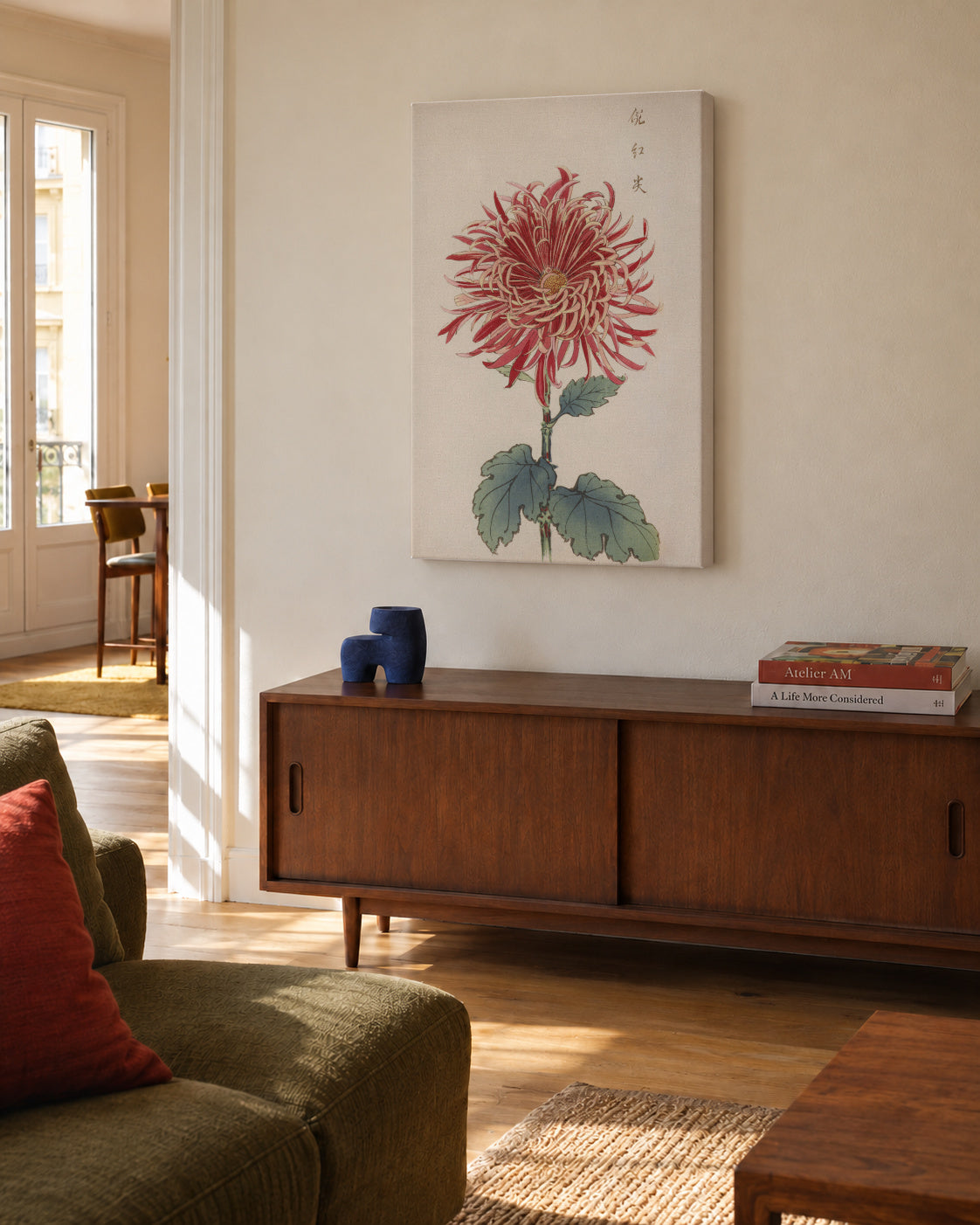 Chrysanthemum by Keika Hasegawa - Unframed canvas in an interior