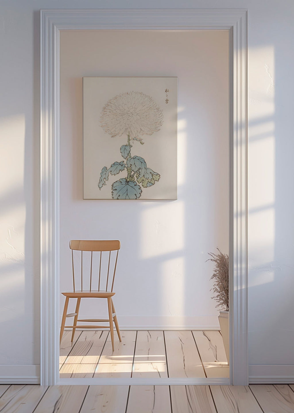 Botanische poster: Japanse chrysant studie