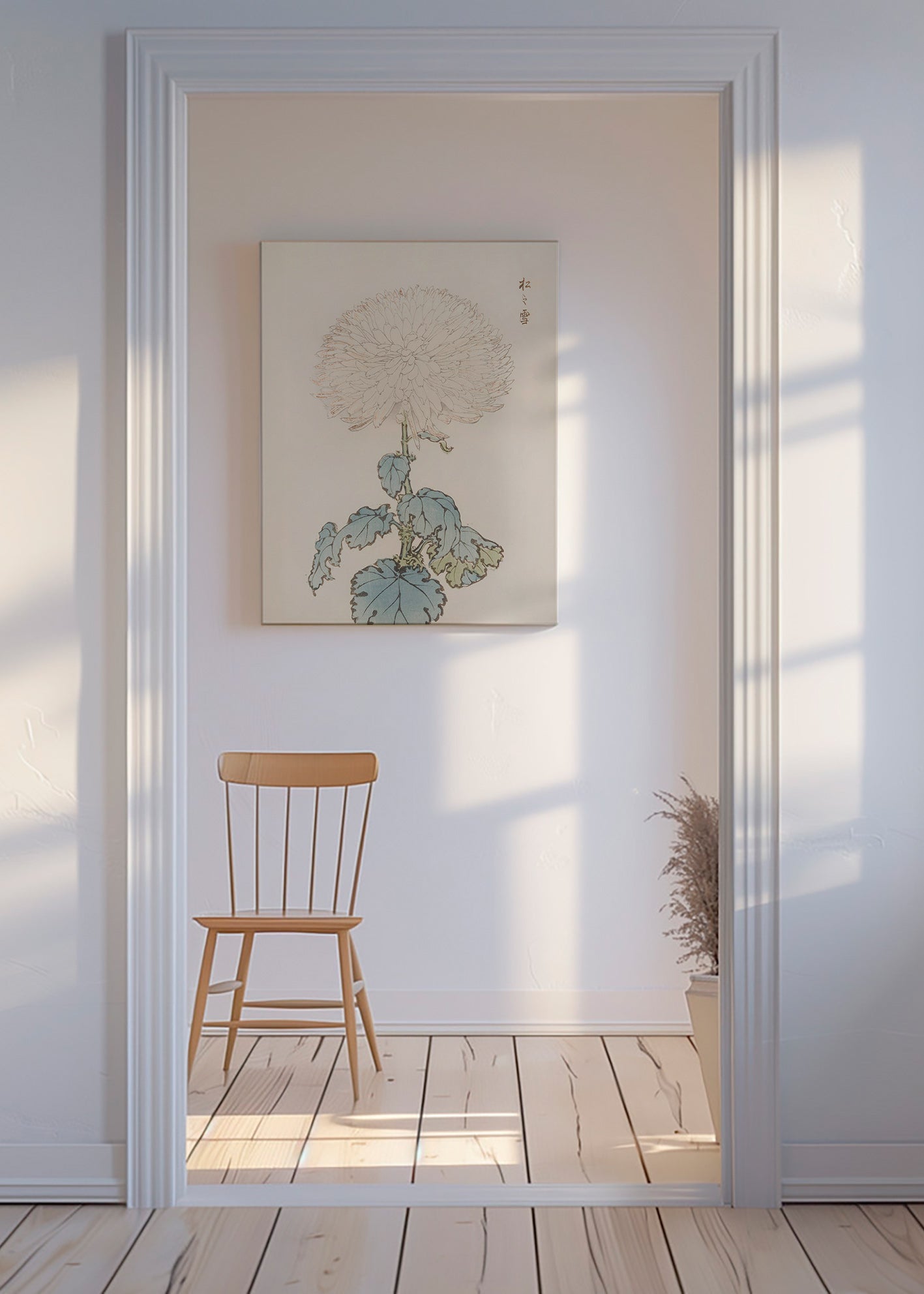 Botanische poster: Japanse chrysant studie