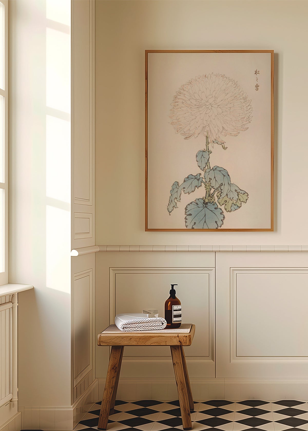 Botanische poster: Japanse chrysant studie
