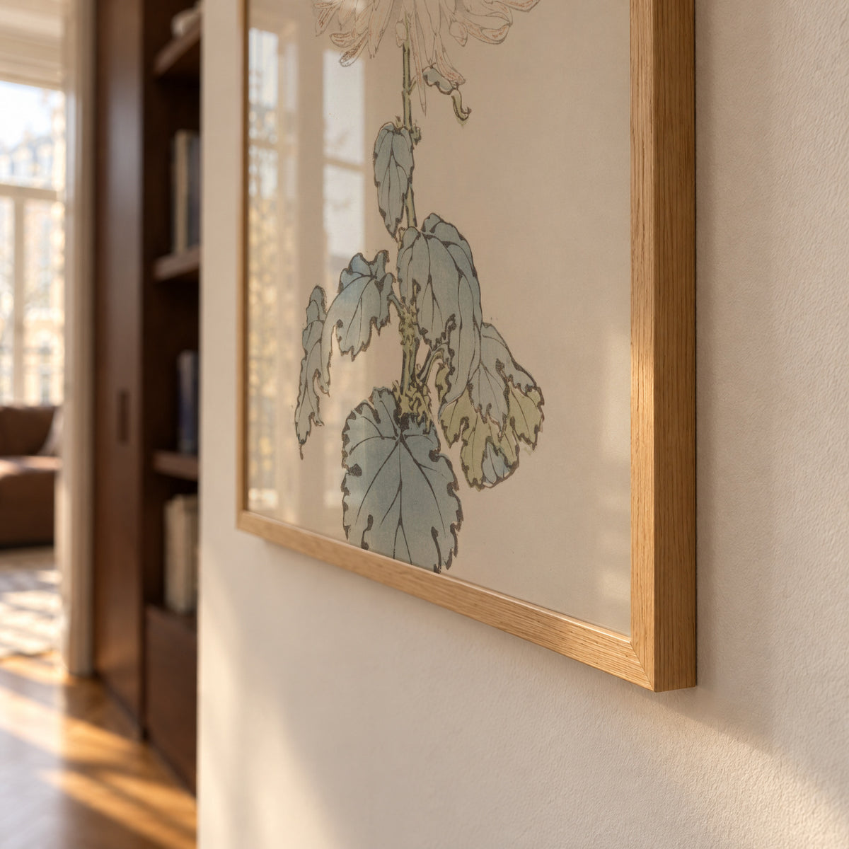 Japanese chrysanthemum flower by Keika Hasegawa - Framed poster detail