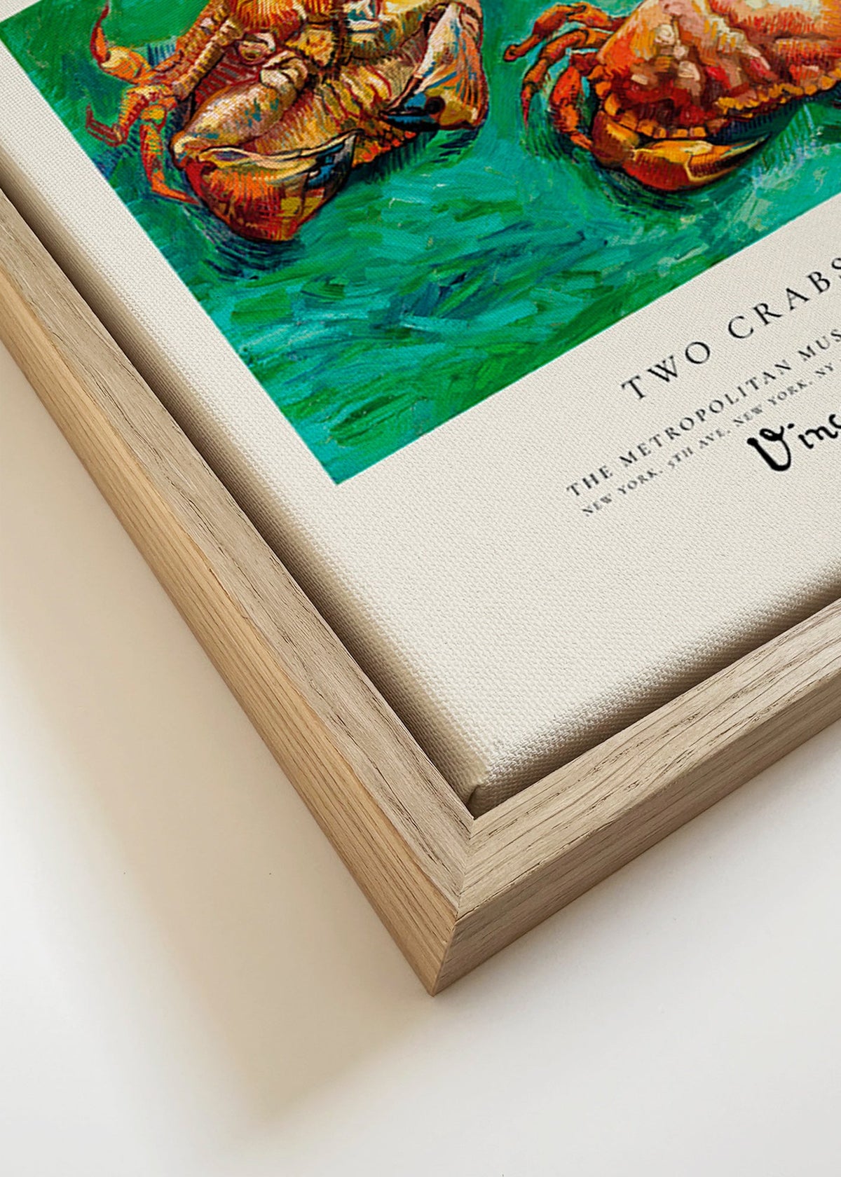 Two Crabs van Van Gogh — Kreeften op groene achtergrond