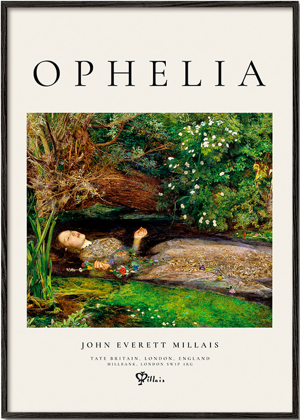 Botanische poster Ophelia bij het water