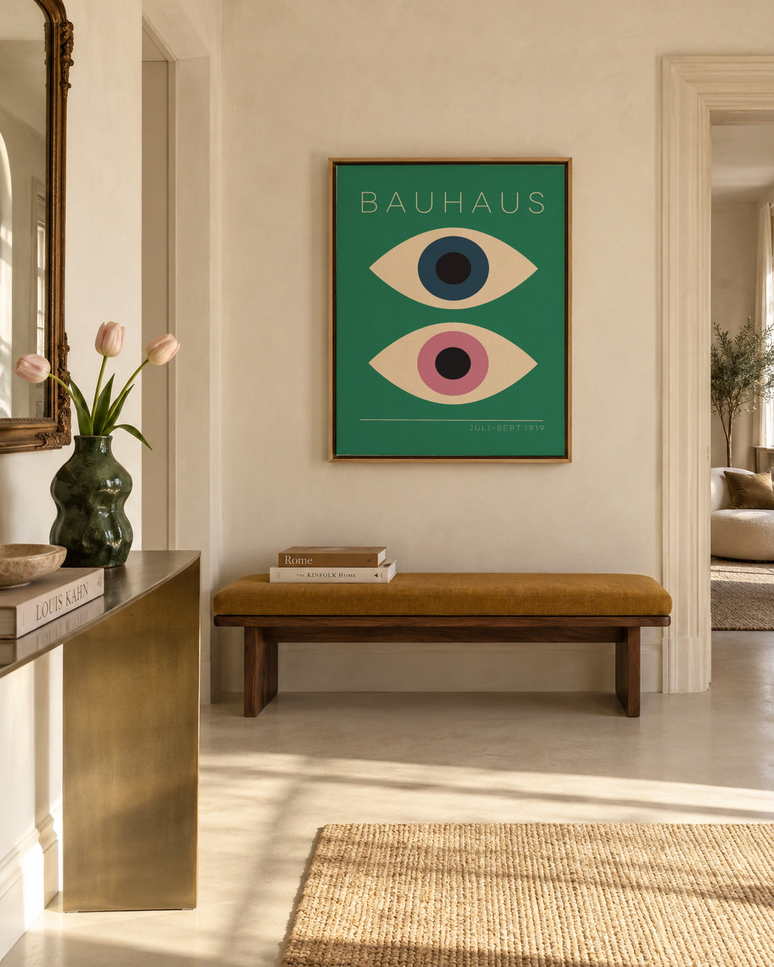Bauhaus The Eyes - Framed canvas in an interior
