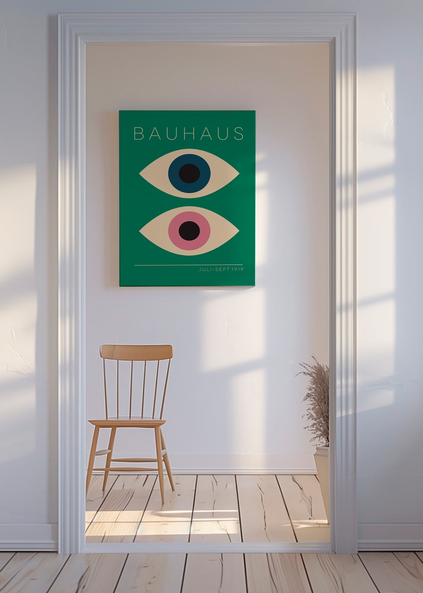 Geometrische poster Bauhaus tweelingogen