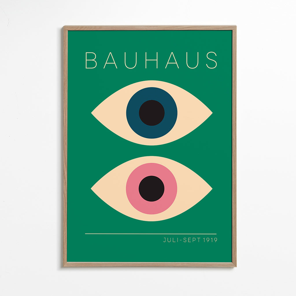 Geometrische poster Bauhaus tweelingogen