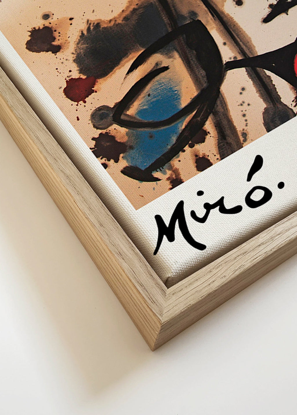 Abstract kunstwerk met zwarte vogelmotieven