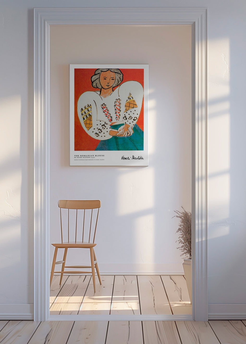 Illustratie Roemeense blouse met expressieve lijnen