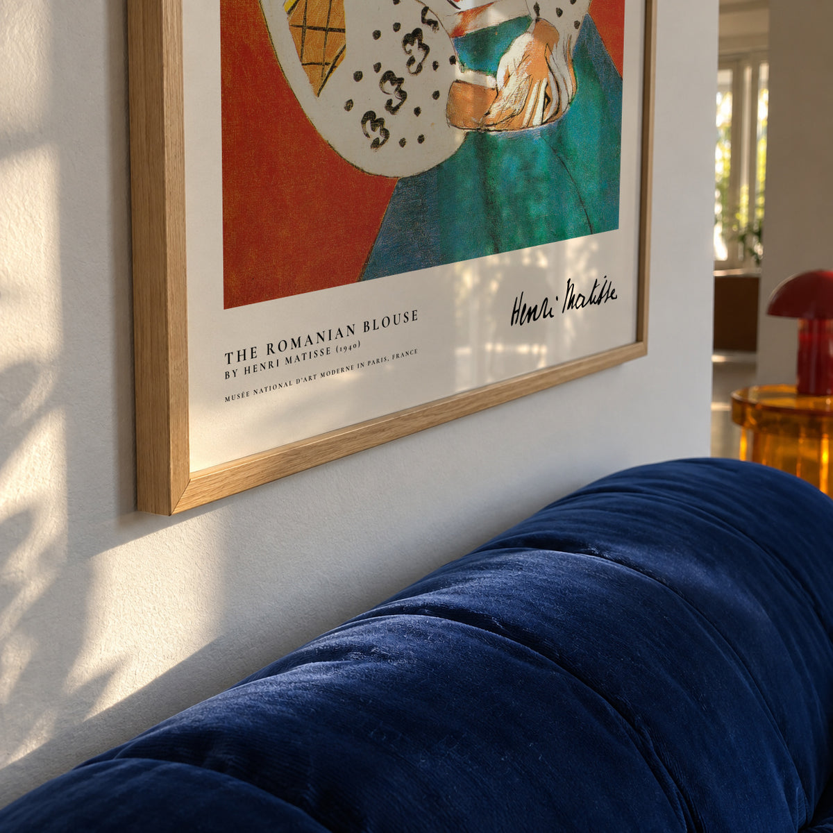 The Romanian Blouse by Henri Matisse - Framed poster detail