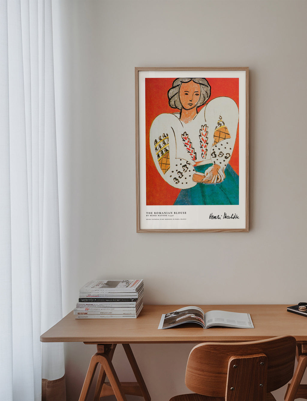 Illustratie Roemeense blouse met expressieve lijnen