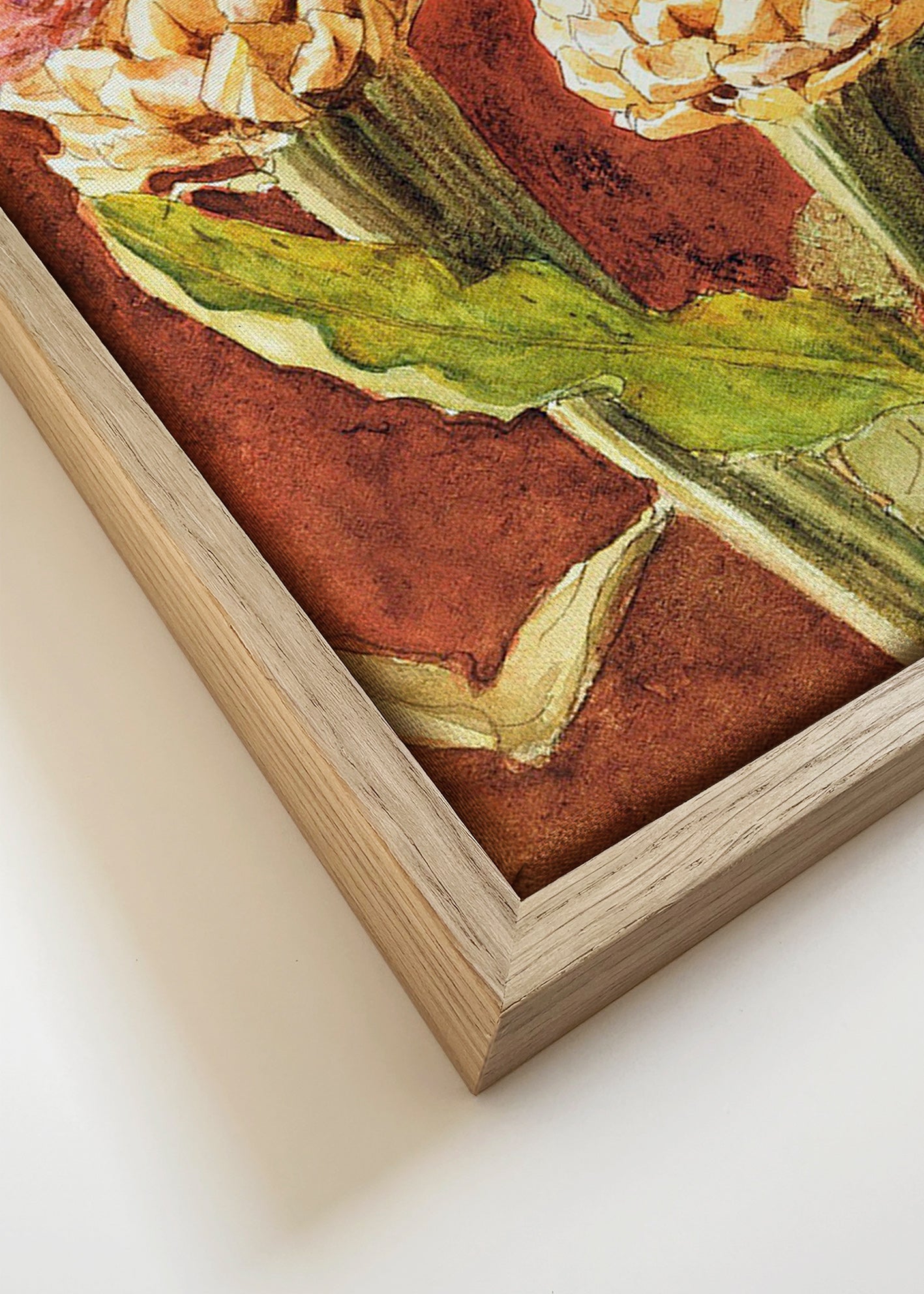 Botanische poster met roze distels