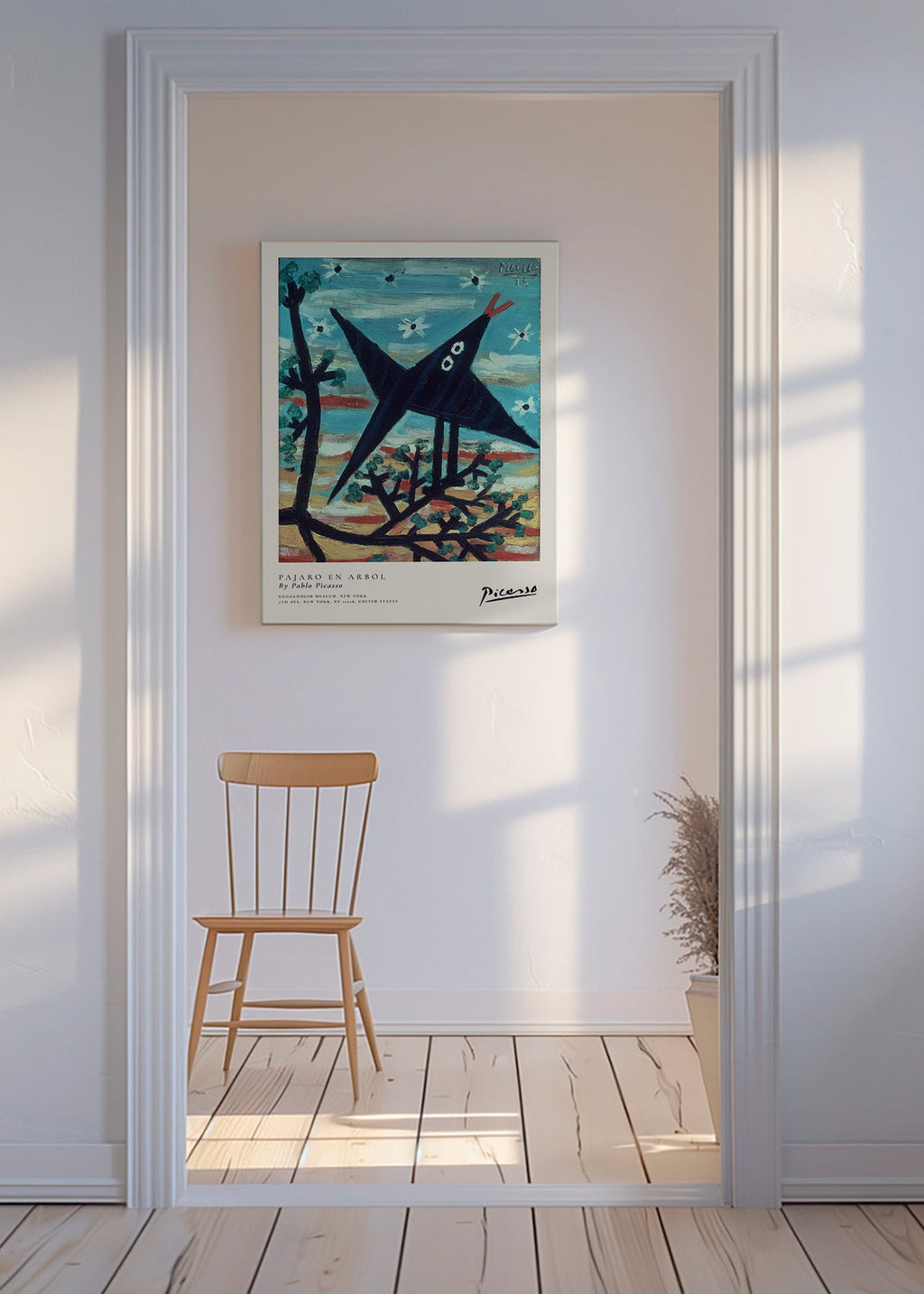 Kunstwerk vogel op tak