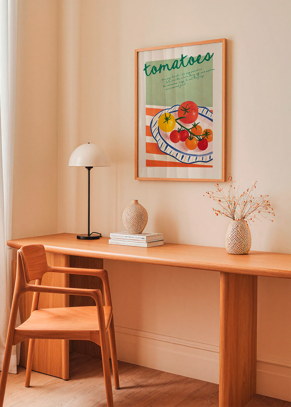 Keuken kunst met geïllustreerde tomaten