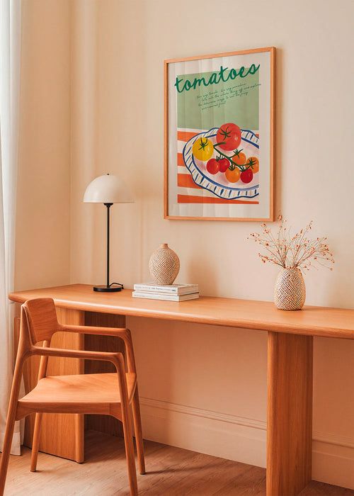 Keuken kunst met geïllustreerde tomaten